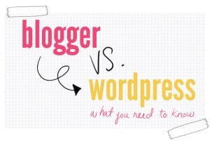 Blogger vs WordPress by Marisca Kenter