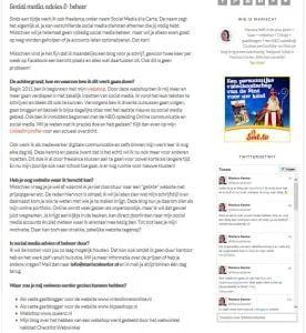 social media advies en beheer, Marisca Kenter