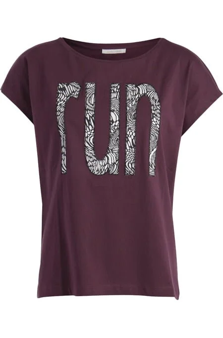 Run T-shirt Bordeaux PIECES outlet www.queenc.nl