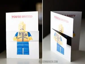 LEGO, uitnodiging, gratis, printables