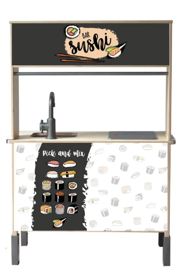 IKEA_hack_Duktig_keukentje_mamablogger_stickers_sushi_ijs_sap_