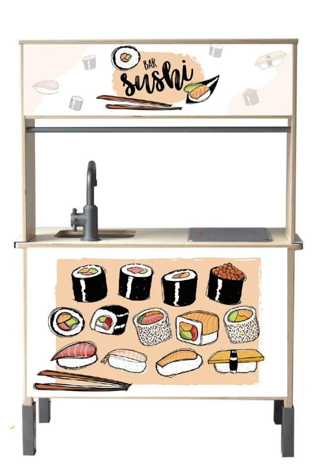 IKEA_hack_Duktig_keukentje_mamablogger_stickers_sushi_ijs_sap_