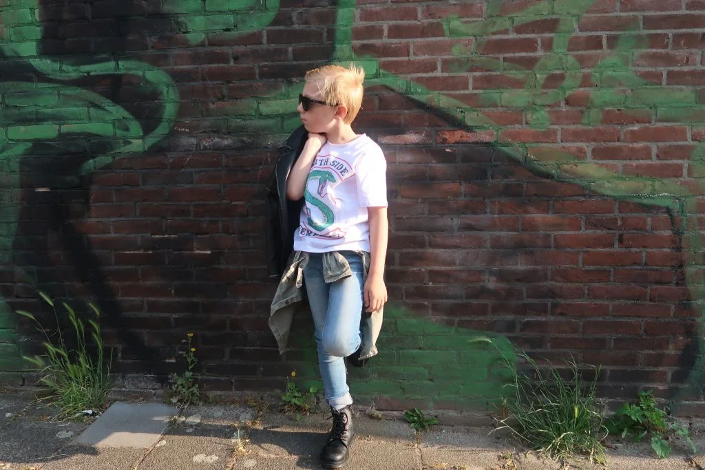 Jughead_Jones_South Side Serpents_Milan_kinderkleding_AliEpress_Mamablogger_kinderkleding_kidsfashion_bikerjack_Riverdale_