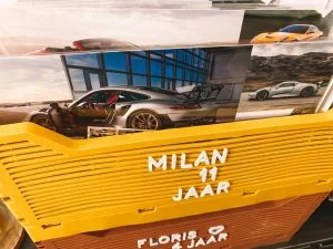 Per traktatie deden we er die mini Tony's bij. 