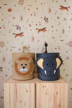 Budgettip_kinderkamer_De Kleine Jungle_speelgoedmanden_