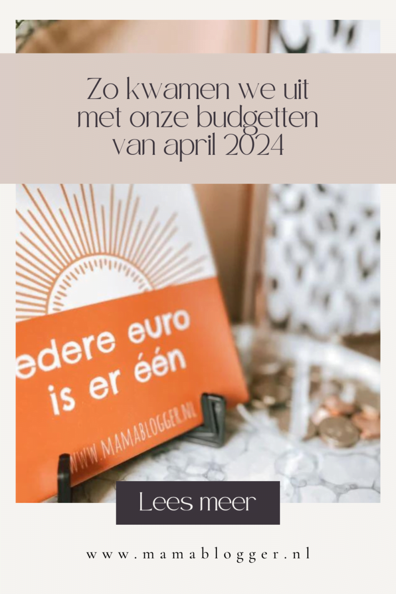 Zo kwamen we uit met de budgetten van april 2024