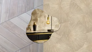 gouden behang_visgraat_pvc_mamablogger_wonen